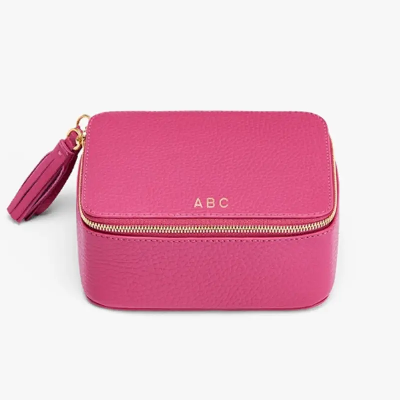 China OEM Ring In A Box Companies –  Textured superb leather Square multifunctional earrings necklace jewelry leather storage box – Longqin