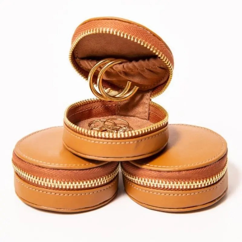 China OEM Jewelry Chest Box Manufacturers –  Simple leather jewelry box earrings jewelry box organizer – Longqin