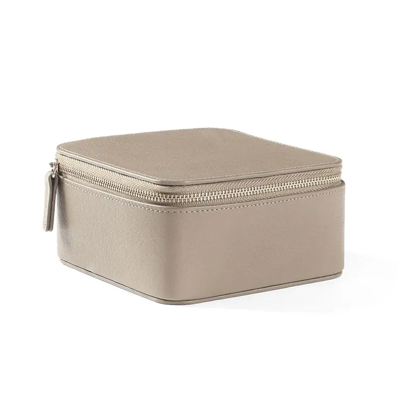 China OEM Leather Jewelry Box –  Leather storage box ring earrings portable jewelry box female – Longqin