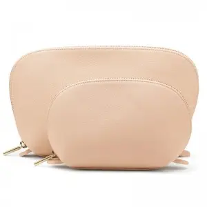 Professional portable makeup bag female ins style leather storage bag